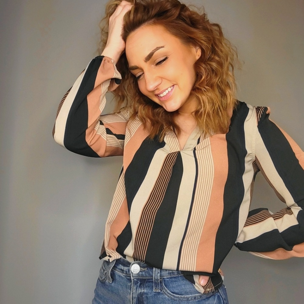 Vertical Striped Blouse